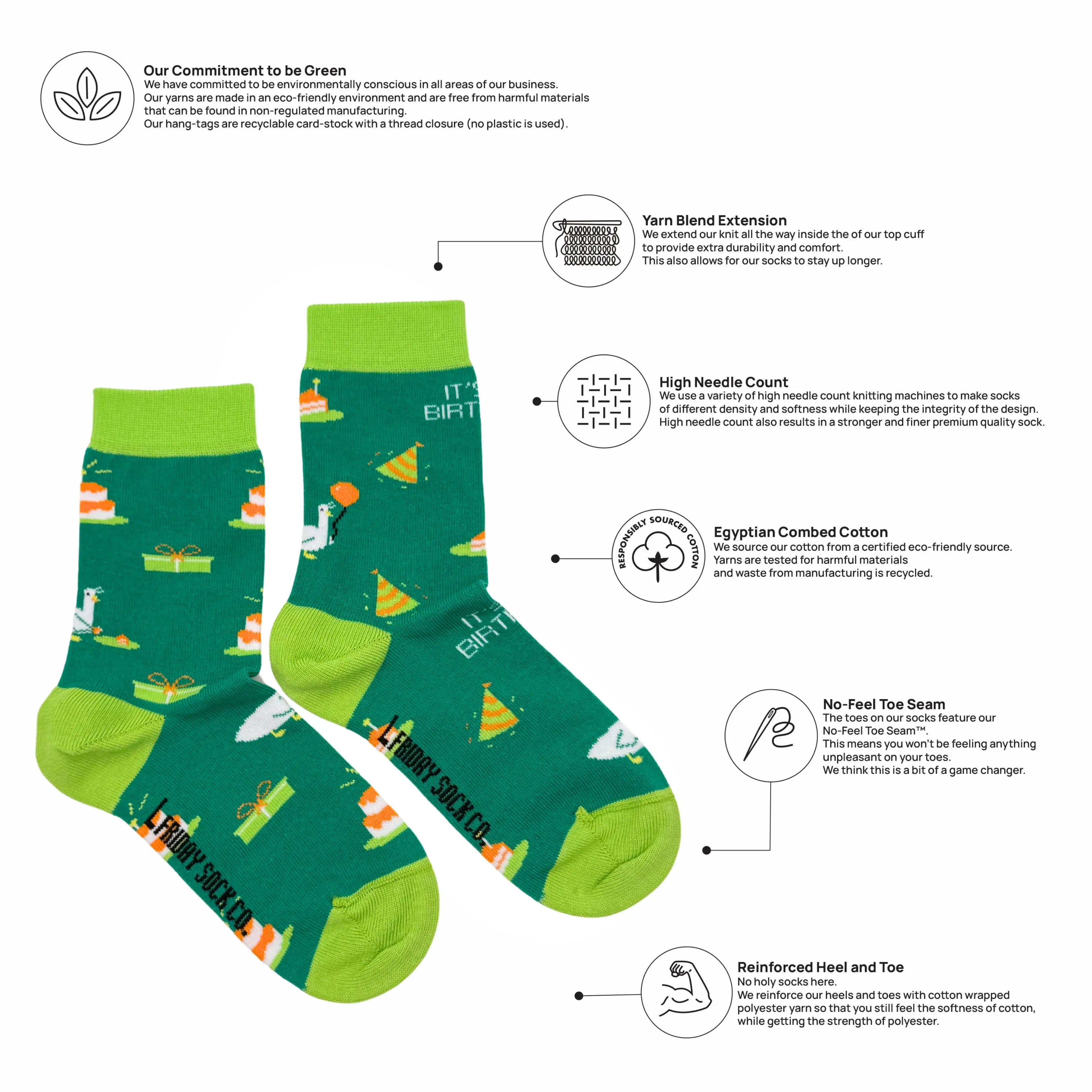 Friday Sock Co. - Chaussettes d'anniversaire pour enfant