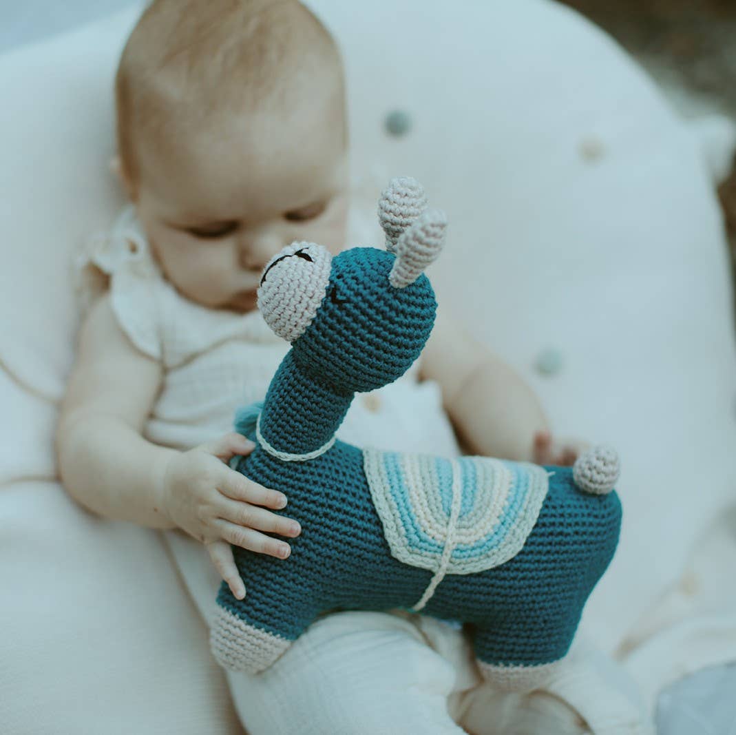 Organic cotton llama shaped children's toy