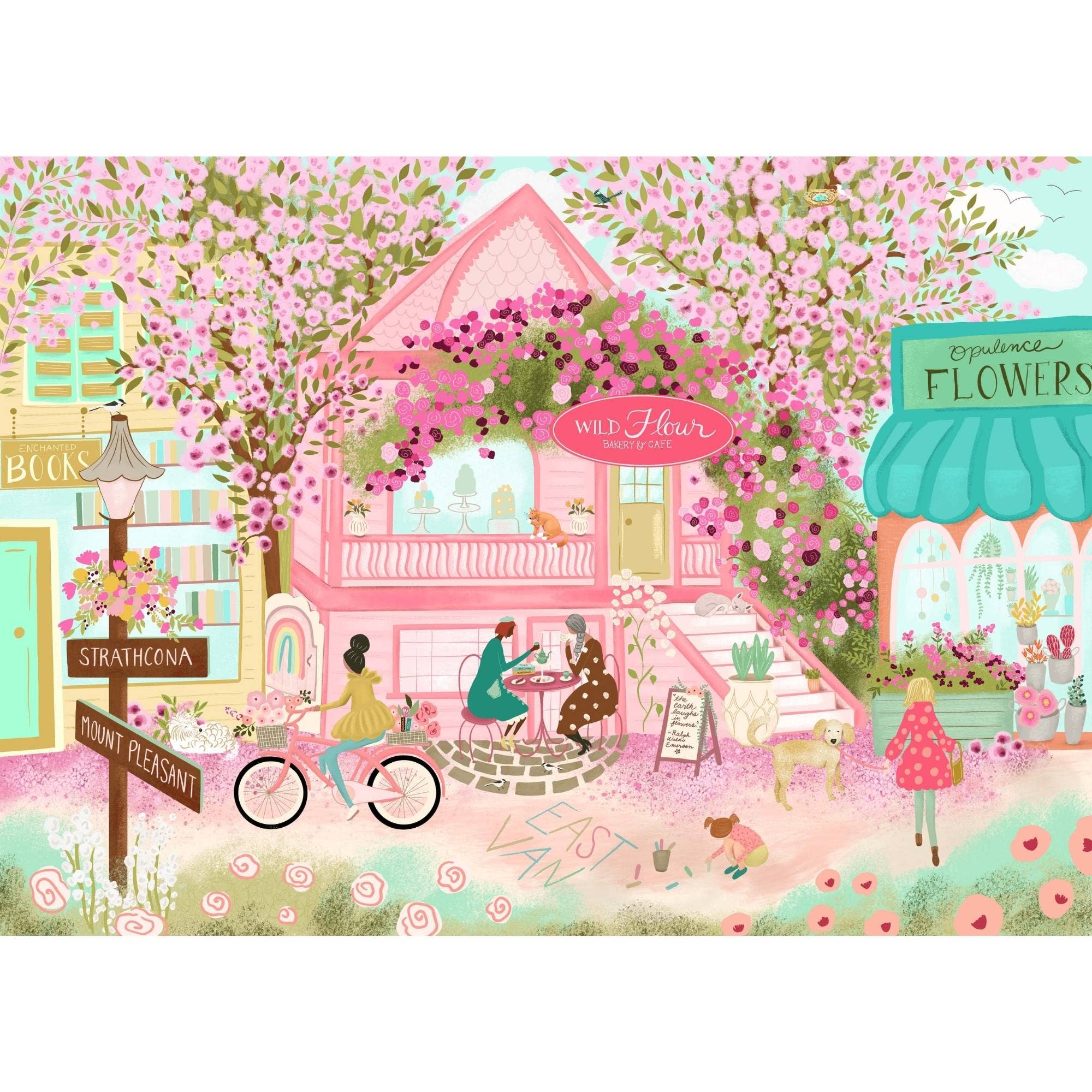 Villager Puzzles - Ville en Fleurs | Puzzle de 1000 pièces | Conçu au Canada