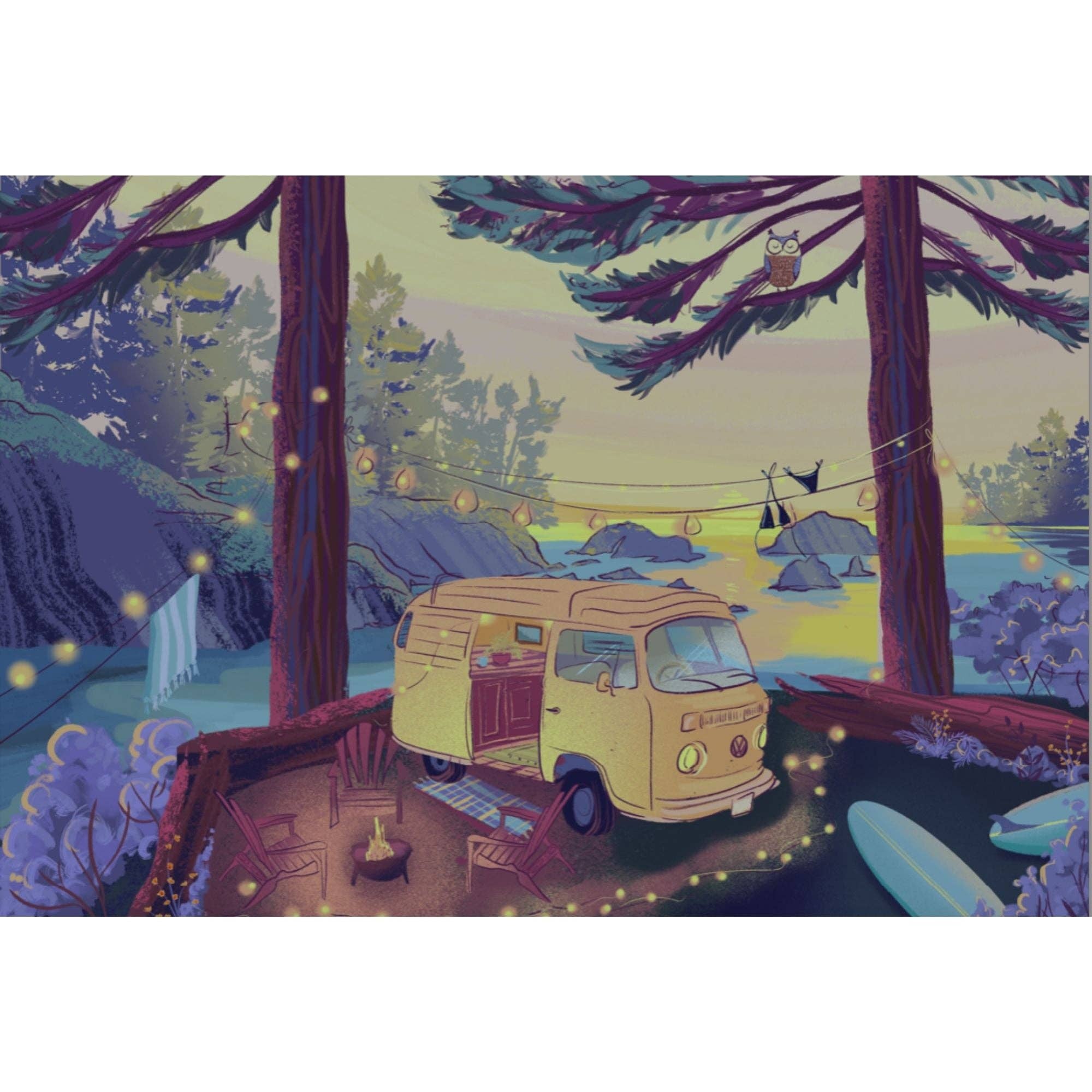 Villager Puzzles - Campsite au Crépuscule | Puzzle de 1000 pièces | Conçu au Canada