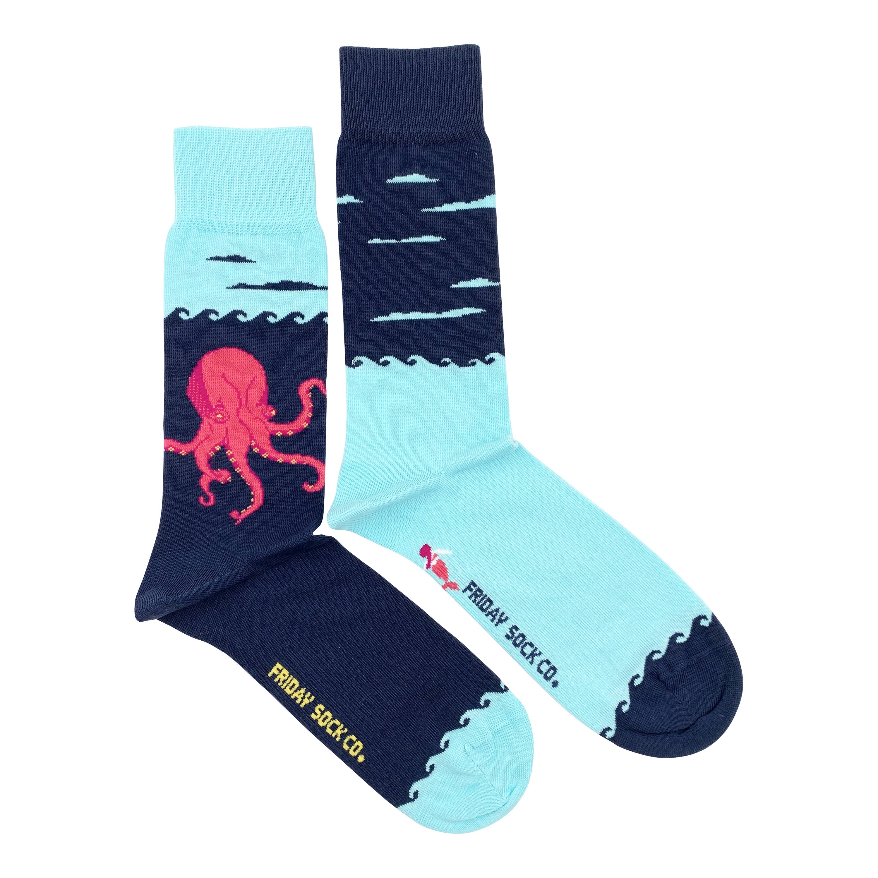 Friday Sock Co. - Chaussettes pour hommes | Kraken & Ship | Mismatched