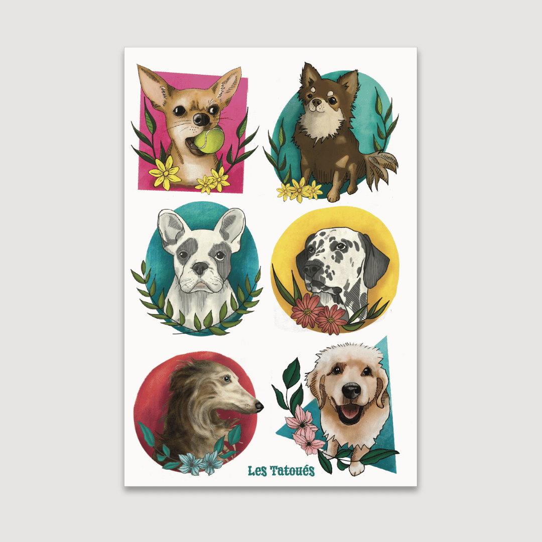 tatouages temporaires chiens