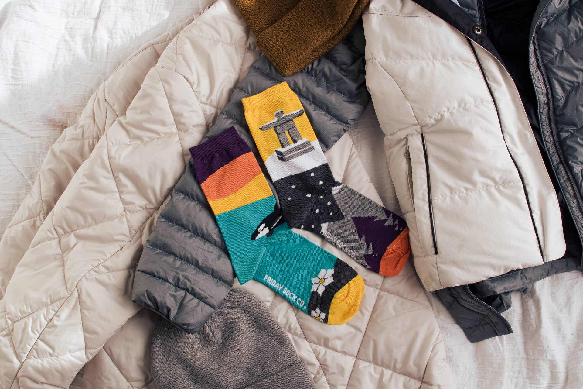 Friday Sock Co. - Chaussettes Paysage de la Côte Ouest Canadienne pour Hommes