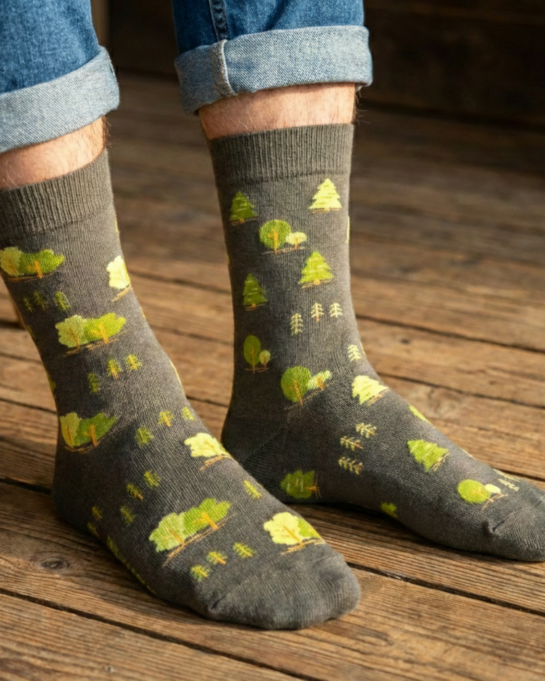 Friday Sock Co. - Chaussettes dépareillées pour hommes Trees This Did Good, les chaussettes redonnent