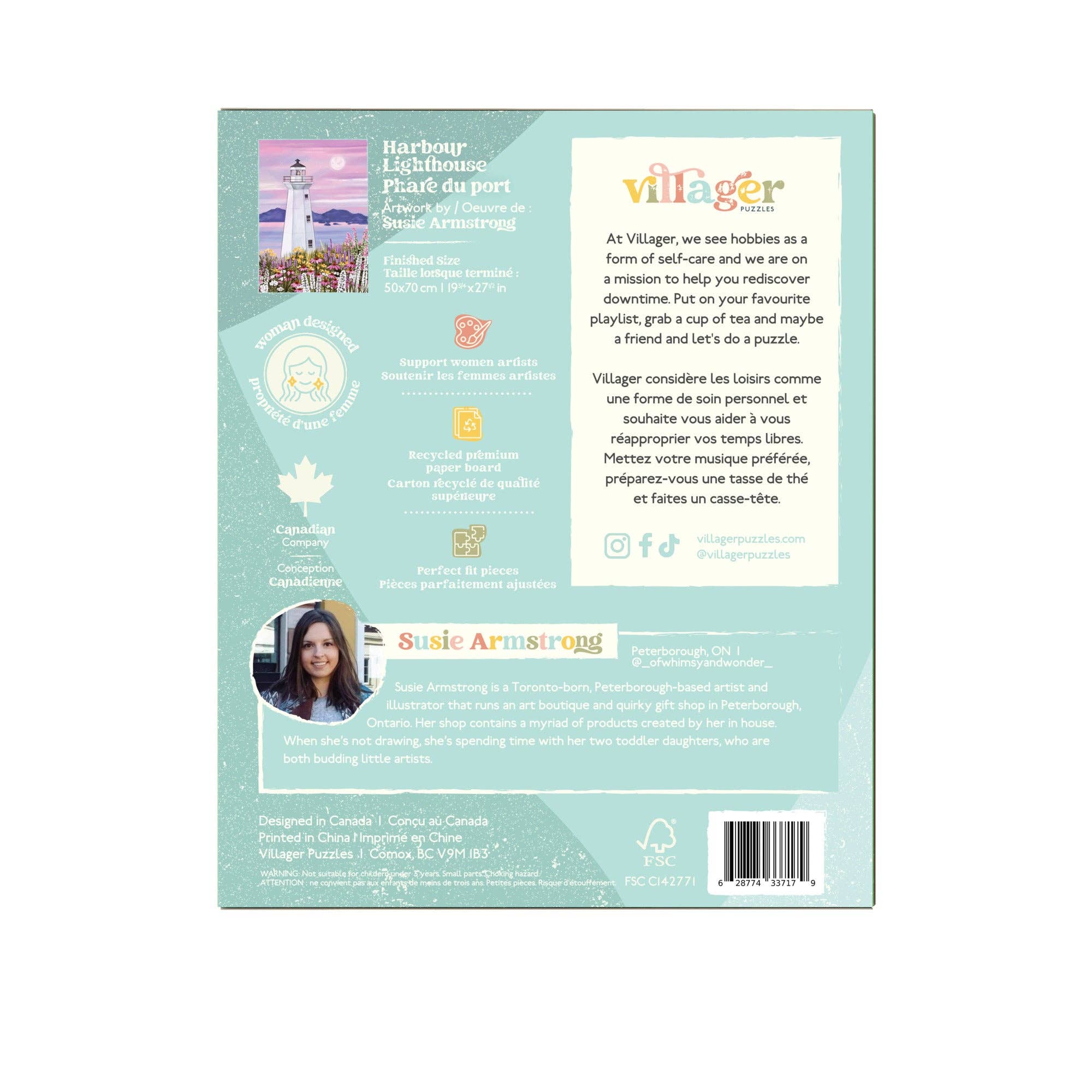 Villager Puzzles - Phare du port | Puzzle de 1000 pièces | Conçu au Canada