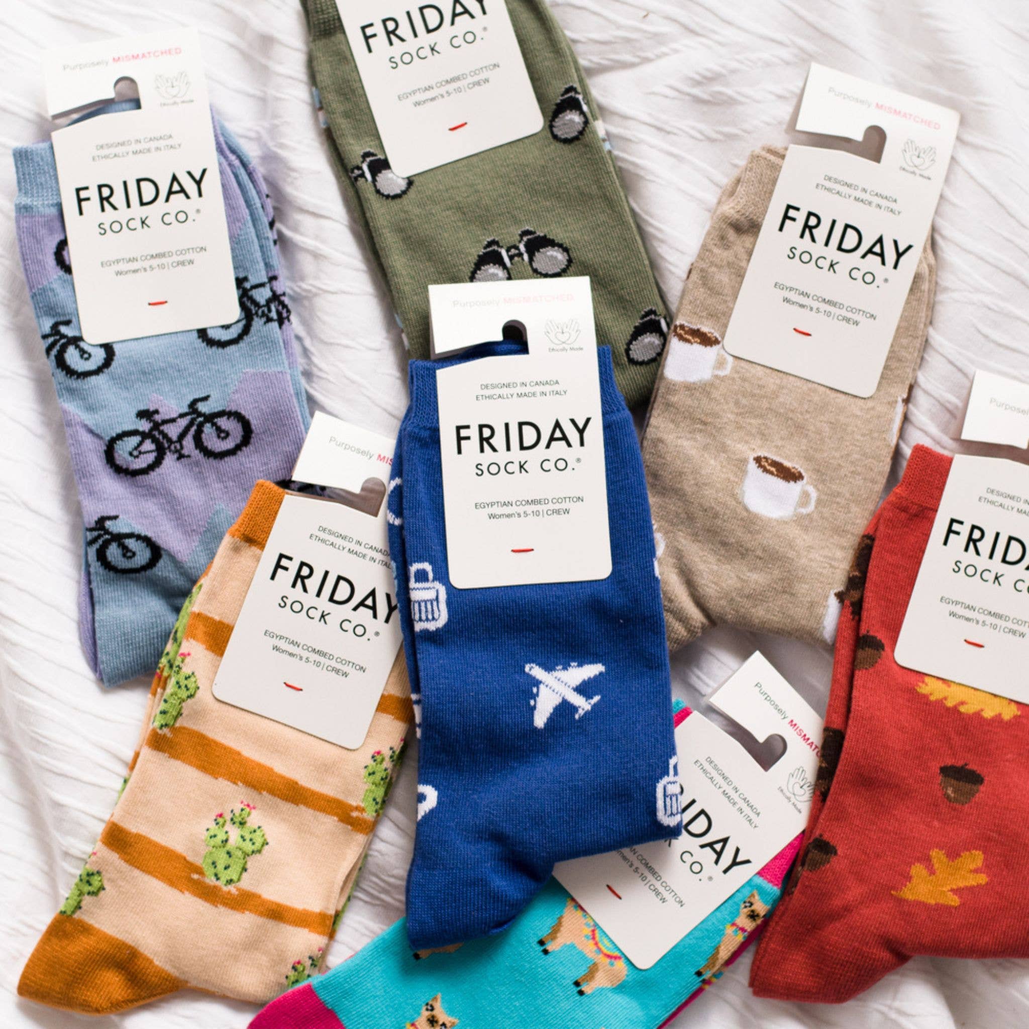 Friday Sock Co. - Women's Socks |  Coffee Bag & Mug | Mismatched Socks