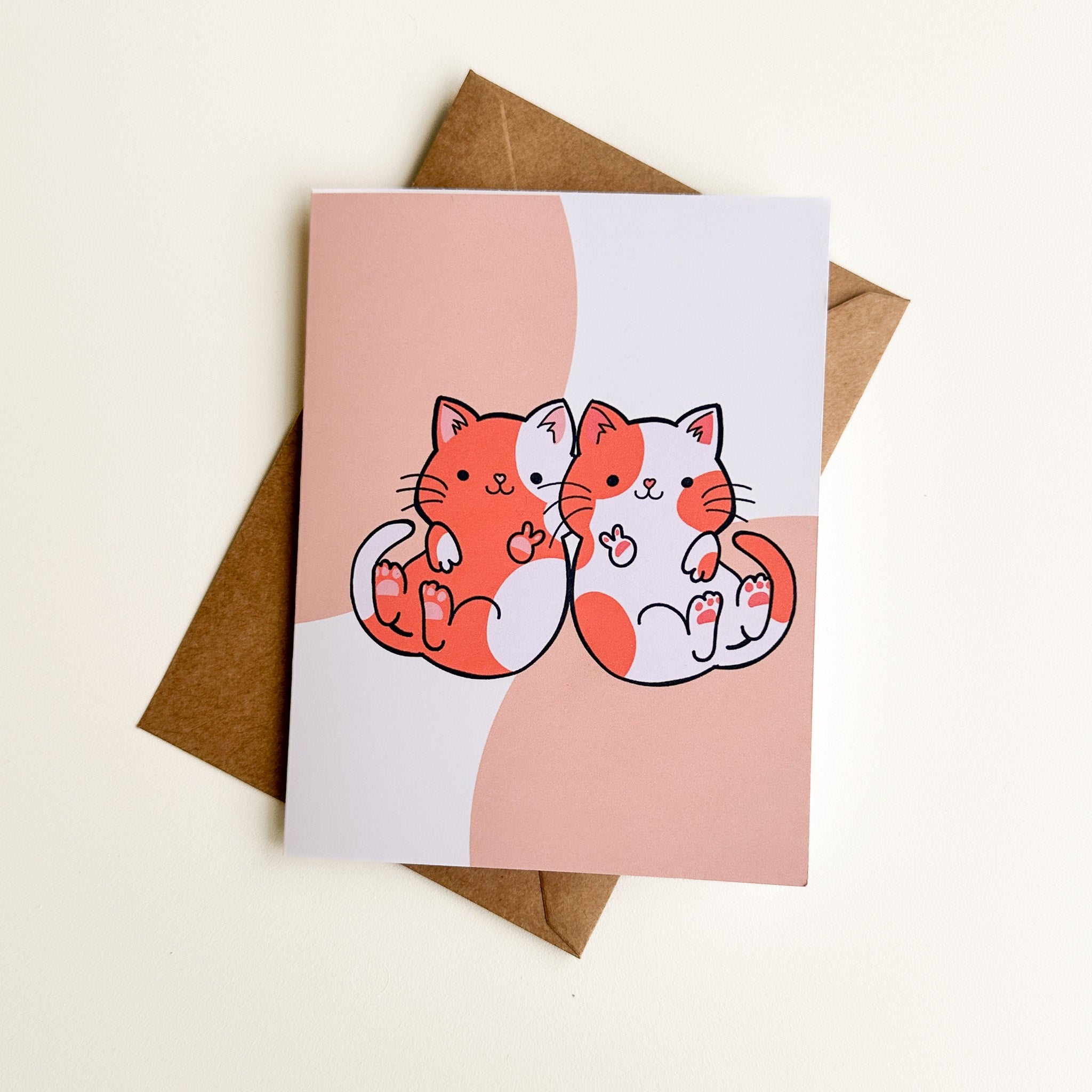 carte de souhait - illustration de chats. Les amis chats