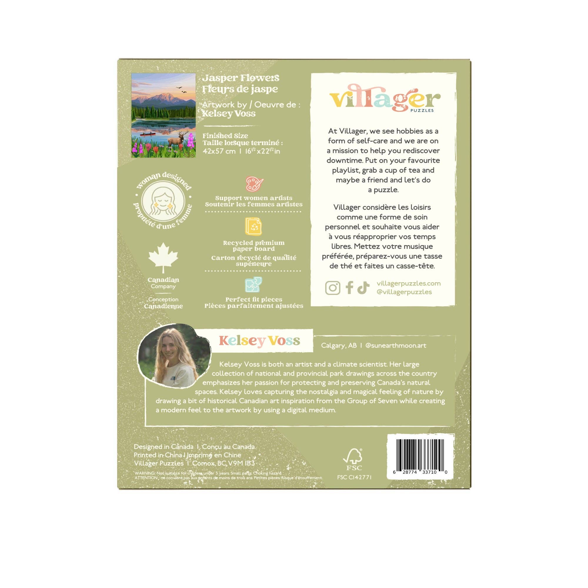 Villager Puzzles - Jasper Flowers | Puzzle de 500 pièces | Conçu au Canada