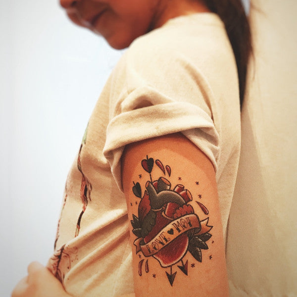 Tatouages éphémère- Le coeur par Les tatoués Montréal