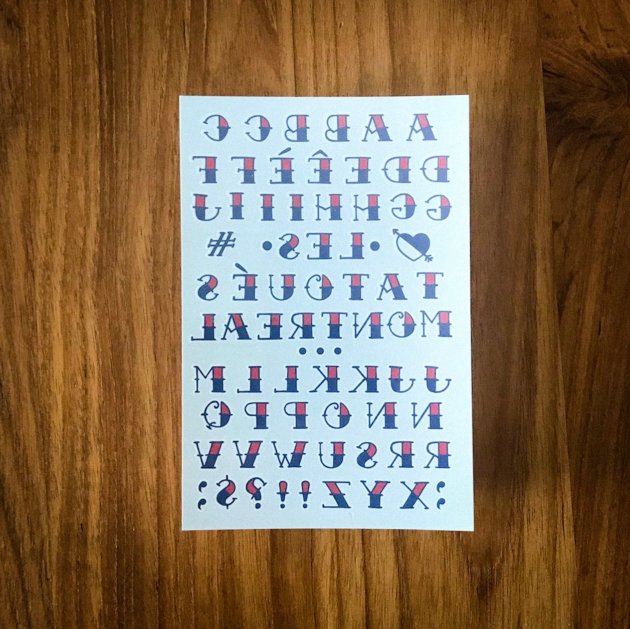 tatouage lettre de l'alphabet